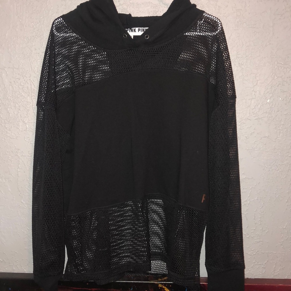 PINK mesh hoodie